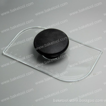 New Transparent plastic cake smoother with scale